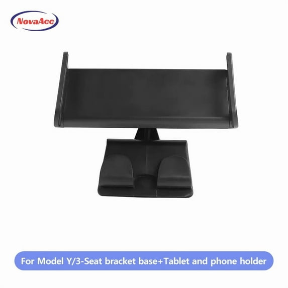 Rear Seat Bracket Double Hook For Tesla Model Y Model 3 ABS Non-Slip Stable Car Tablet Holder 360° Rotation Adjustable Headrest Mount