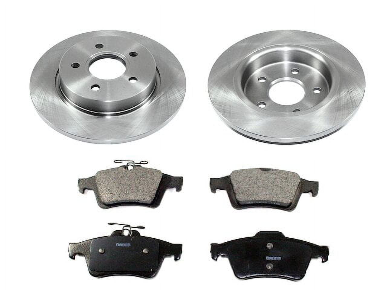 Rear Semi Metallic Brake Pads and Rotor Kit - Compatible with 2012 ...