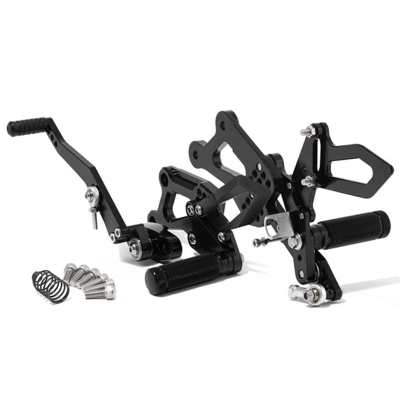 Rear Set Adjustable Rearsets Footpegs for SUZUKI GSX-R GSXR 1000 GSXR1000 GSX1000R 2017-2025 2018 2019 2020 2021 2022 2023 2024 Aluminum 6061 & Stainless Steel Black