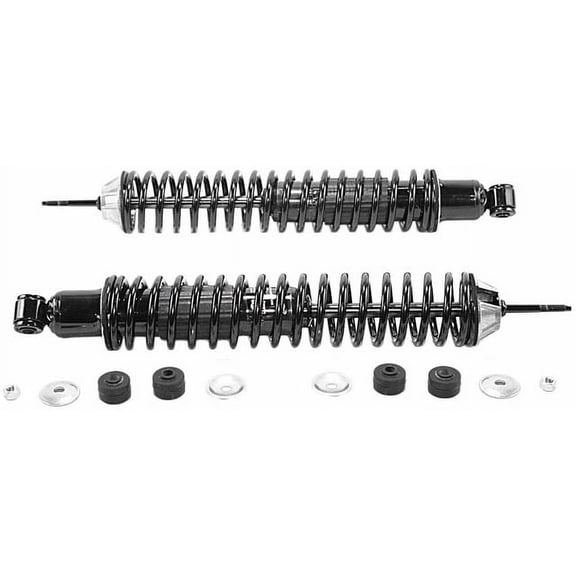 Rear Shock Absorber and Coil Spring Assembly - Compatible with 1975 - 1991 Ford E-150 Econoline 1976 1977 1978 1979 1980 1981 1982 1983 1984 1985 1986 1987 1988 1989 1990