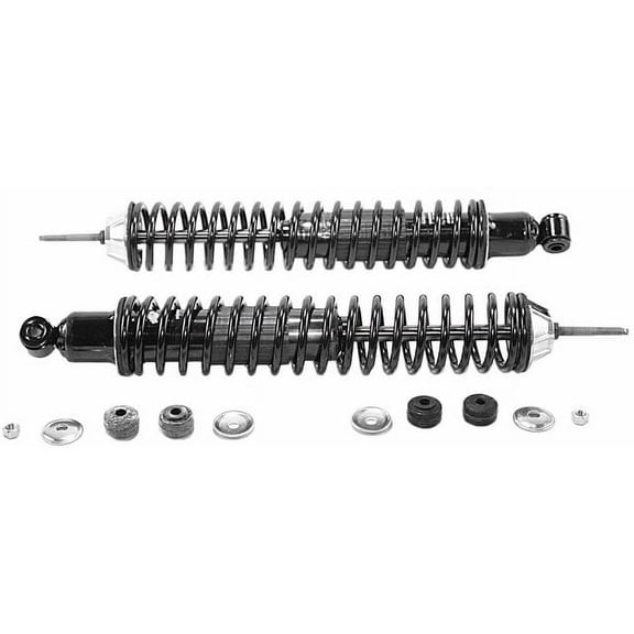 Rear Shock Absorber and Coil Spring Assembly - Compatible with 1992 - 2002 Ford E-150 Econoline 1993 1994 1995 1996 1997 1998 1999 2000 2001