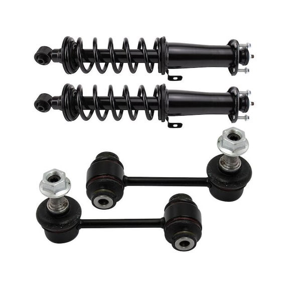 Rear Shock Coil Spring Sway Bar Link Kit 4 Piece - Compatible with 2006 GS300