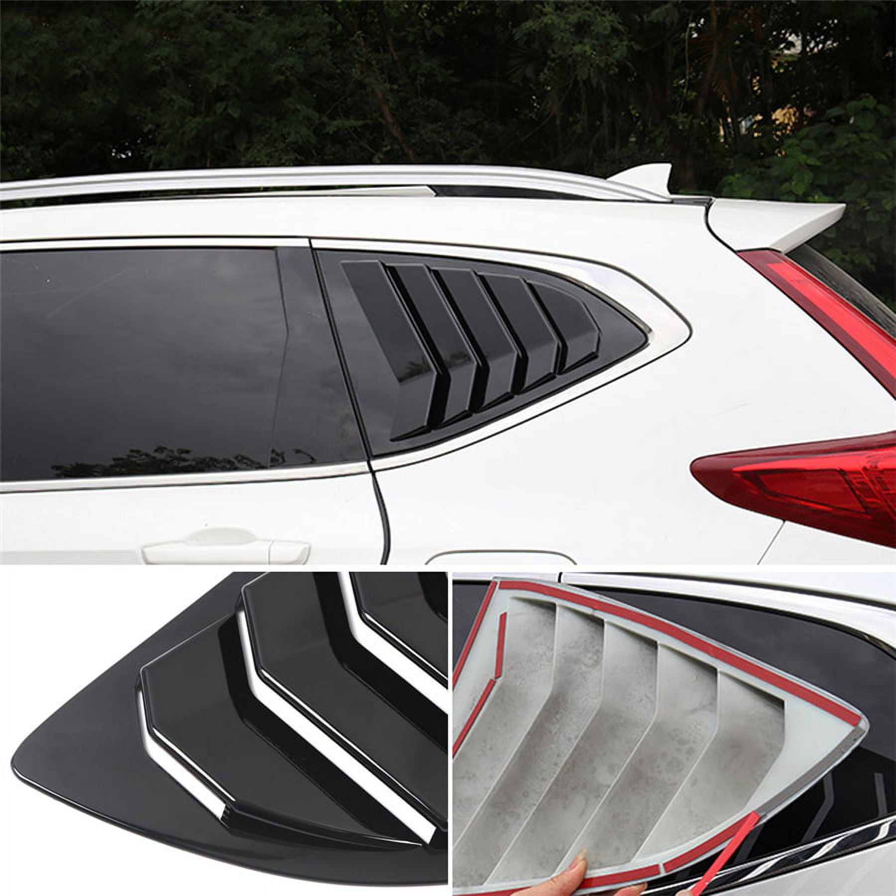 Sticker Louver Rear Side Window Louver Cover Molding Trim Sticker Black For Honda CRV ...