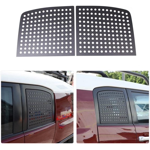 Rear Side Window Trim Cover Fit for Toyota FJ Cruiser 2007-2021, Car Rear Window Glass Cover Trim, Car Window Honeycomb Shades Cover Panel, 2PCS (Style A)