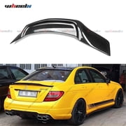 Rear Spoiler Compatible with 2008-2014 Benz W204 C Class, R Style Duckbill Fits for C180 C200 C250 C300 C350 C63 AMG 4 Door Sedan, Trunk Tail Deck Lid Wing Lip Carbon Fiber Pattern