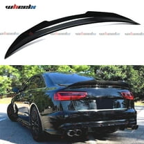Rear Spoiler Compatible with 2012-2018 Audi A6 S6 C7, PSM Style PSM Style Duckbill Fits for 12-18 4-Door Sedan, Trunk Exterior High Kick Tail Deck Lid Wing Lip (Glossy Black)
