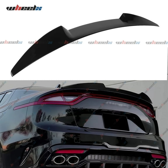 Rear Spoiler Compatible with 2018-2024 Kia Stinger, Trunk Exterior Duckbill High Kick Tail Deck Lid Wing Lip Splitter 2018 2019 2020 2021 2022 2023 2024 (Glossy Black)