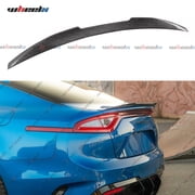Rear Spoiler Compatible with 2018-2024 Kia Stinger, V Style Trunk Exterior Duckbill High Kick Tail Deck Lid Wing Lip Splitter 2018 2019 2020 2021 2022 2023 2024 Carbon Fiber Pattern