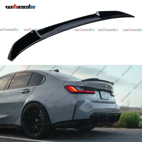 Rear Spoiler Compatible with 2019-2025 BMW G20 3 Series & G80 M3, CS Style Duckbill Fit for 330i 330e 340i M3 M340i Sedan, Trunk Exterior High Kick Tail Deck Lid Wing Lip (Glossy Black)