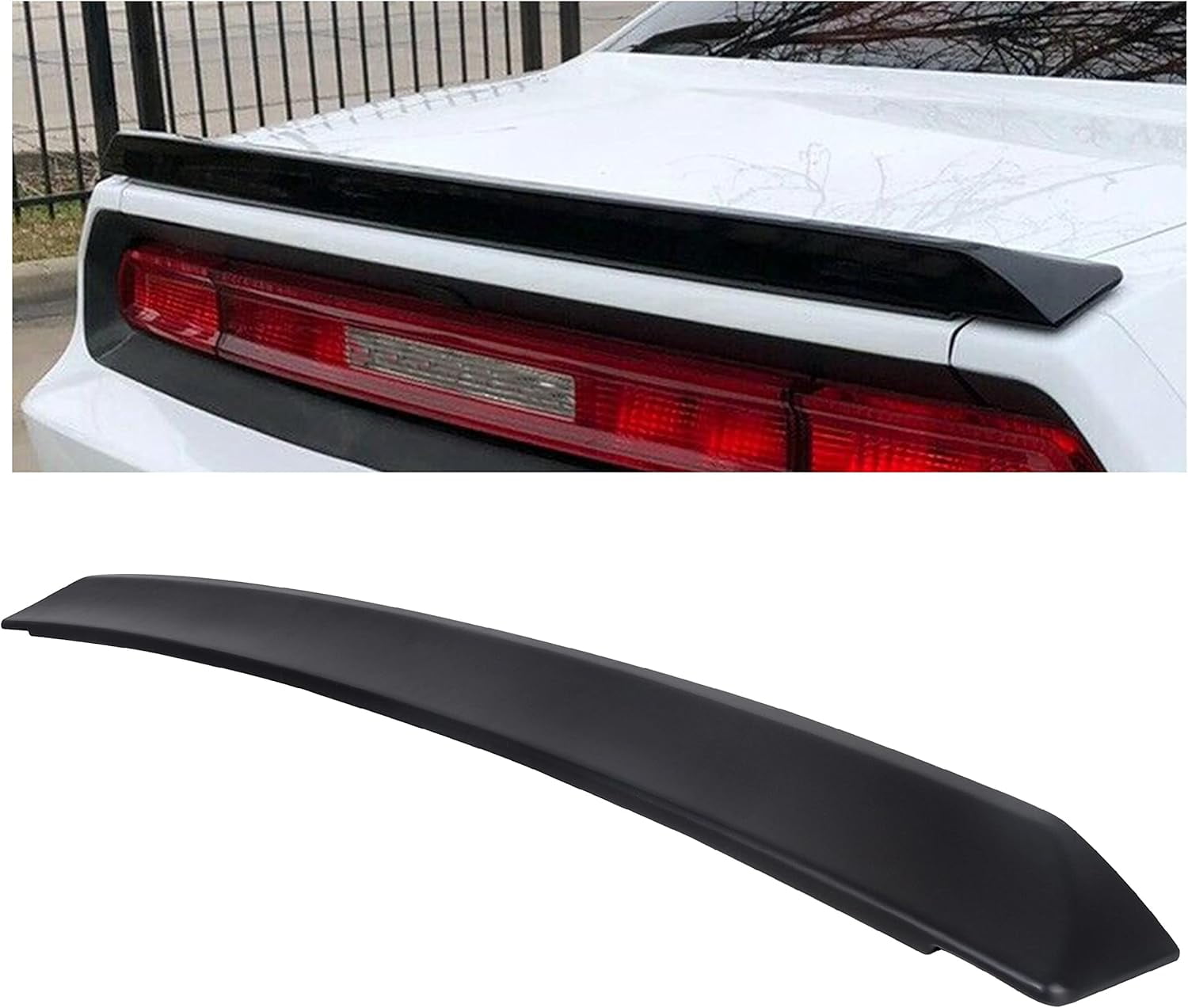 Rear Spoiler Wing Compatible with 2008-2023 Challenger - Rear Trunk Lid ...