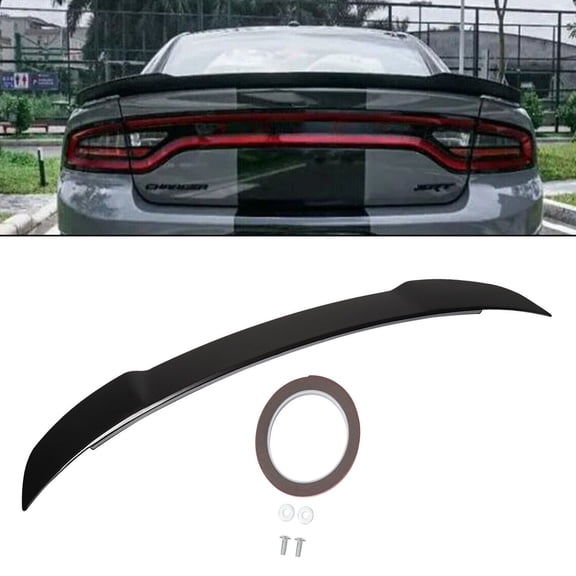 Rear Spoiler Wing For 2015-2022 Dodge Charger SRT SXT Hellcat Style Gloss Black
