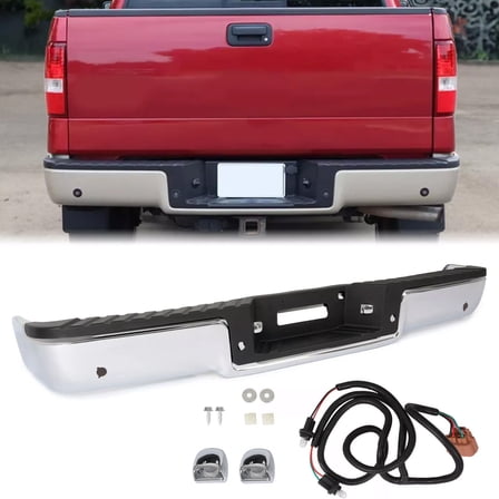 Rear Step Bumper Assembly For Ford F-150 2004-2008 With Sensor Holes