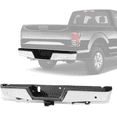thumbnail image 1 of Rear Step Bumper Assembly with Max Tow Hitch & Parking Aid Sensor Hole Compatible with 2015-2020 Ford F150 Replace# FO1103191, Chrome, 1 of 8