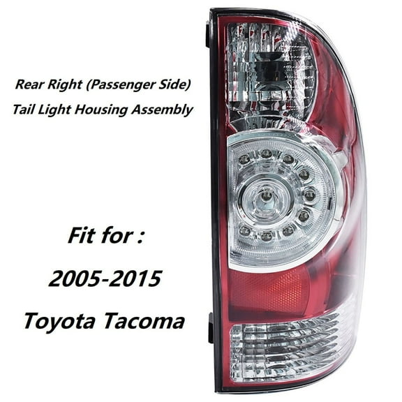 "Rear Tail Light Lamp Housing Assembly Fit for 2005-2015 Toyota Tacoma, Rear Right (Passenger Side)"