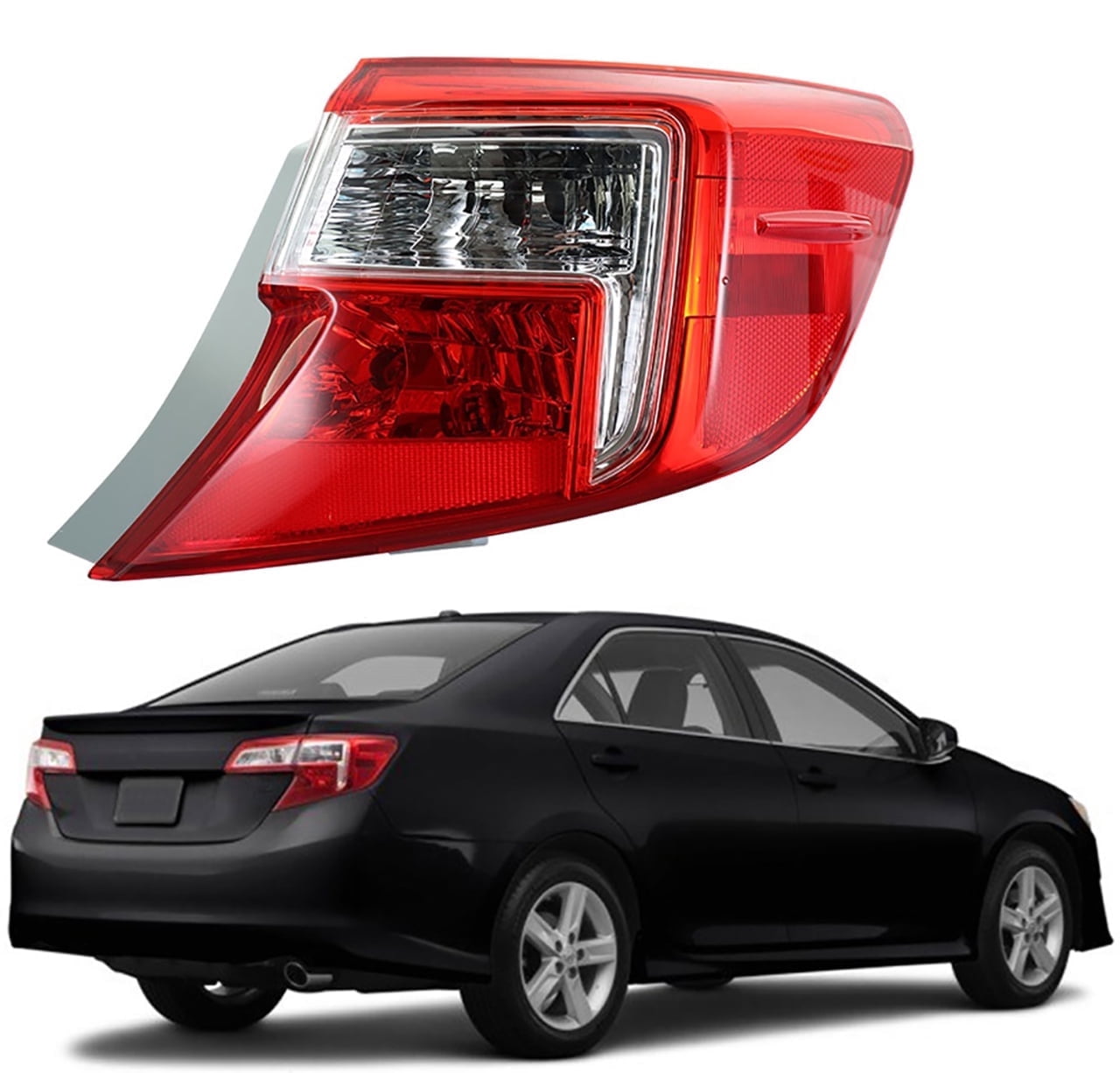 Rear Tail Light Lamp Housing Assembly Fit for 2012 2013 2014 Toyota Camry, Rear Right (Passenger Side)