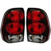 Rear Tail Light Set - Compatible with 2002 - 2009 Chevy Trailblazer 2003 2004 2005 2006 2007 2008
