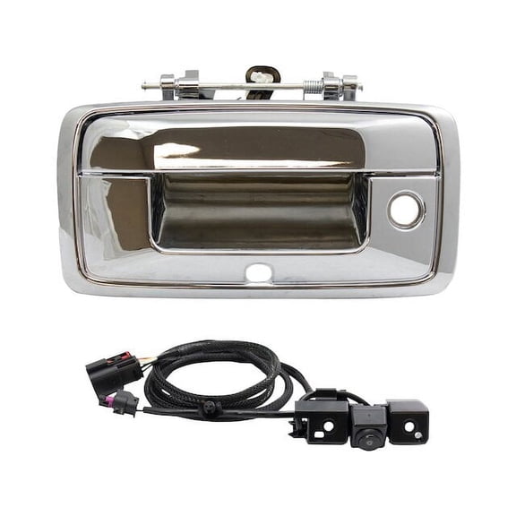 Rear Tailgate Handle with Park Assist Camera 2 Piece - Compatible with 2016 - 2018 Chevy Silverado 1500 2017