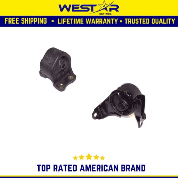 Rear & Trans Mount Compatible for 2002 - 2006 Honda CR-V LX / EX 2.4L Compatible for Auto Trans 2PCS Replaces 9168 9205