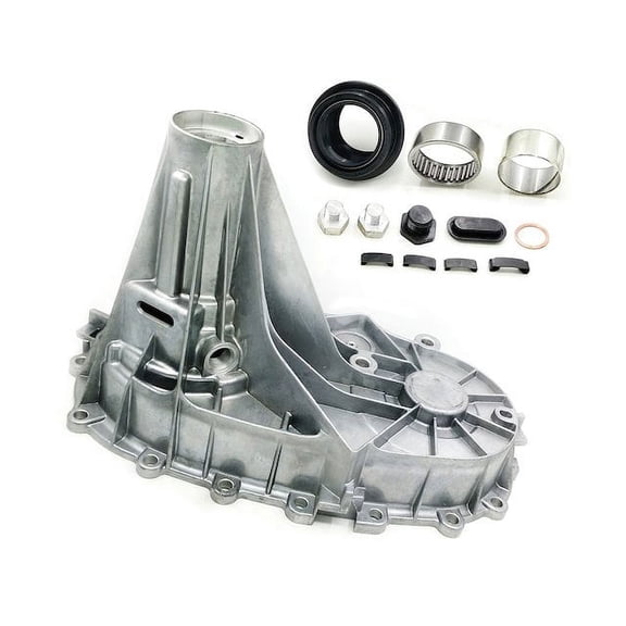 Rear Transfer Case Housing - Aluminum Upgraded Design - Compatible with 2001 - 2006 Chevy Silverado 2500 HD 6.0L V8 with 4-Speed Automatic or 5-Speed Manual Transmission 2002 2003 2004 2005