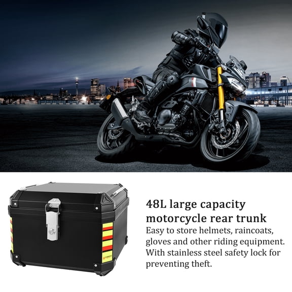 Rear Trunk,48l Rear Quick Box Waterproof With Rear Quick Motorbike Papapi Laoshe Dsfen