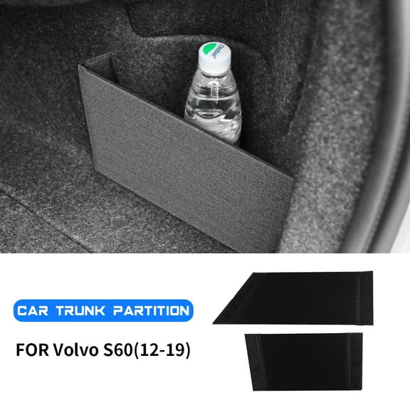 Rear Trunk Partition Interior Accessories for 2012-2019 Volvo S60 2pcs, Black