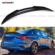Rear Trunk Spoiler Compatible with 2014-2020 Audi A3 S3 RS3, High Kick PSM Style Duckbill Spoiler Fits for 14-20 Sedan, Exterior Spoiler Wing Lip Glossy Black