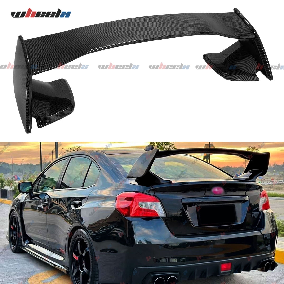 Wrx Spoiler Risers Rear Trunk Spoiler Compatible with 2015-2021 Subaru WRX/WRX STI, Fits ...
