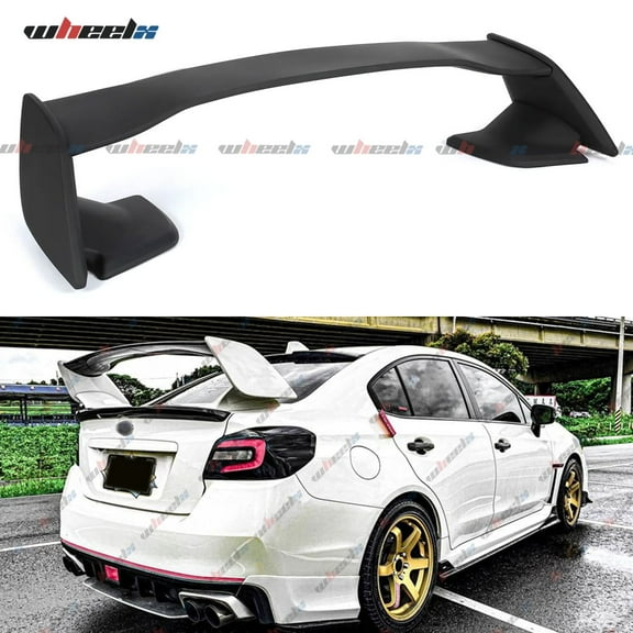 Rear Trunk Spoiler Compatible with 2015-2021 Subaru WRX/WRX STI, Lid Spoiler Wing Fits for 2015 2016 2017 2018 2019 2020 2021 4-Door Sedan (Matte Black)