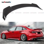 WheelX ABS Duckbill High Kick Rear Trunk Spoiler Wing for 2022-2025 Honda Civic Sedan, Carbon Fiber Color