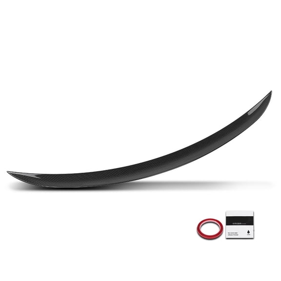 Rear Trunk Spoiler Lip Wing Fit For BMW E90 3-Series M3 2005-2011 Carbon Fiber Black