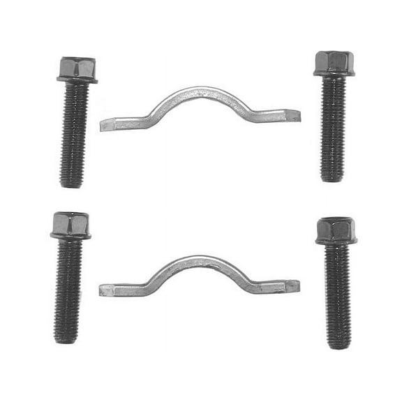 Rear U Joint Strap Kit - Compatible with 1967 - 1988 Oldsmobile Cutlass Supreme 5.7L V8 1968 1969 1970 1971 1972 1973 1974 1975 1976 1977 1978 1979 1980 1981 1982 1983 1984 1985 1986 1987