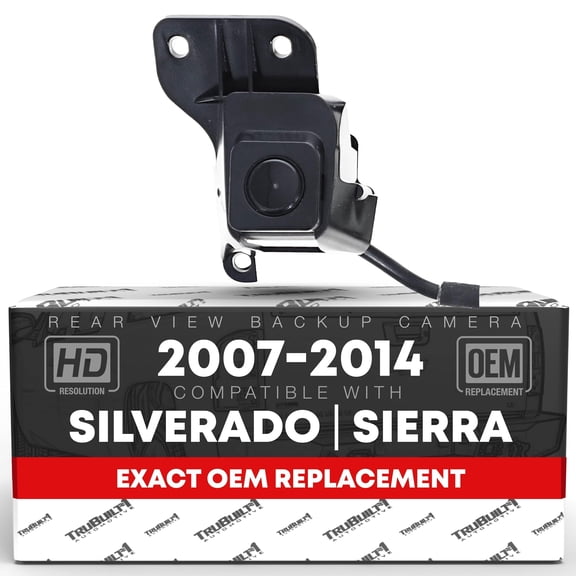 Rear View Backup Camera - Compatible with 2007-2013 Chevrolet Silverado; GMC Sierra 1500, 2011-2014 Chevrolet Silverado; GMC Sierra 2500 3500 - Reverse Park Assist Camera - OEM 23146157, 590-084