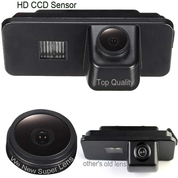 Rear View Backup Camera, License Plate Light Mount, Night Vision Waterproof, Compatible with Volkswagen Magotan Golf Passat Jetta Polo Bora CC