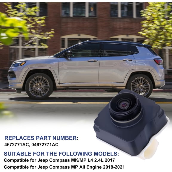 Rear View Backup Camera fit for Jeep Compass 2.4L L4 2017 2018 2019 2020 2021 Back Up Camera,Replace 4672771AC 04672771AC Parking Assist Camera
