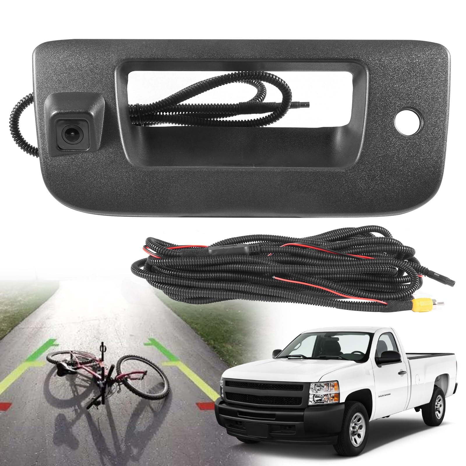 Rear View Backup Tailgate Handle Camera for 20072013 Chevy Silverado
