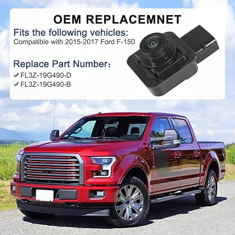 Rear View Camera Wide-Angle View Night Vision Assist Reversing Parking Backup Camera Fit for Ford F150 2015-2017 Replacement FL3Z-19G490-D