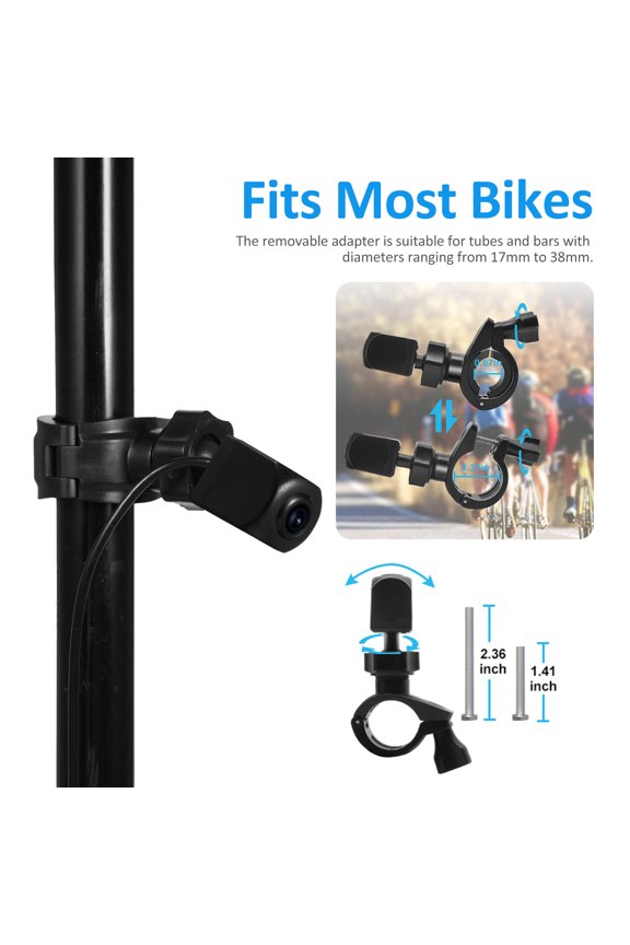 Rear View Camera,With View Camera With 1080p Rear Bike Mirror Mountain Road Vision 150 With Mountain Rear View With 4.3'' Compatible With View Compatible Wide View Mirror 1080p 150 Wide