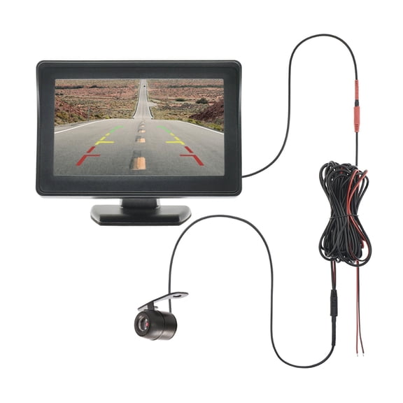 Rear View Camera with Monitor 4.3" TFT LCD Screen Reversing Camera for Car Parking Camera for Vehicle Easy Installation ,Clear Images