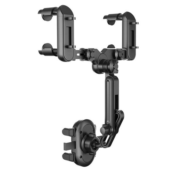 Rear View Glass Phone Holder,Rotatable and Retractable, Universals Mount, Cellphone Car Mount for 4''-7'' Device
