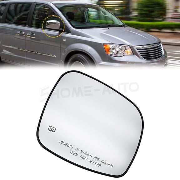 Rear View Heated Glass Mirror Right Passenger For 2008-2016 Dodge Grand