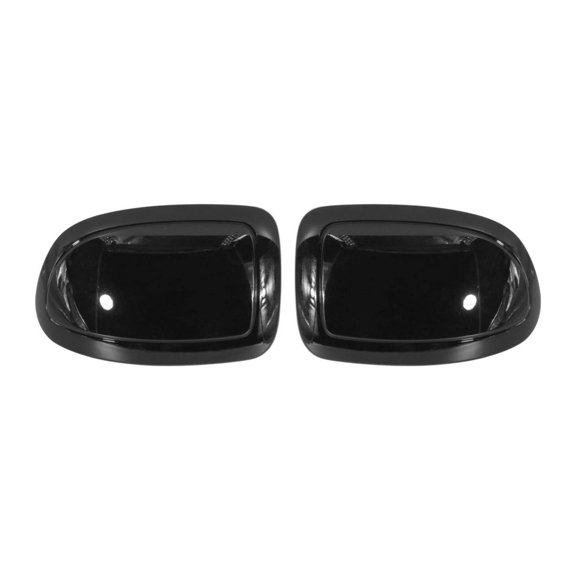 Rear View Mirror Cover Caps - Gloss Black Finish - ABS Plastic Construction