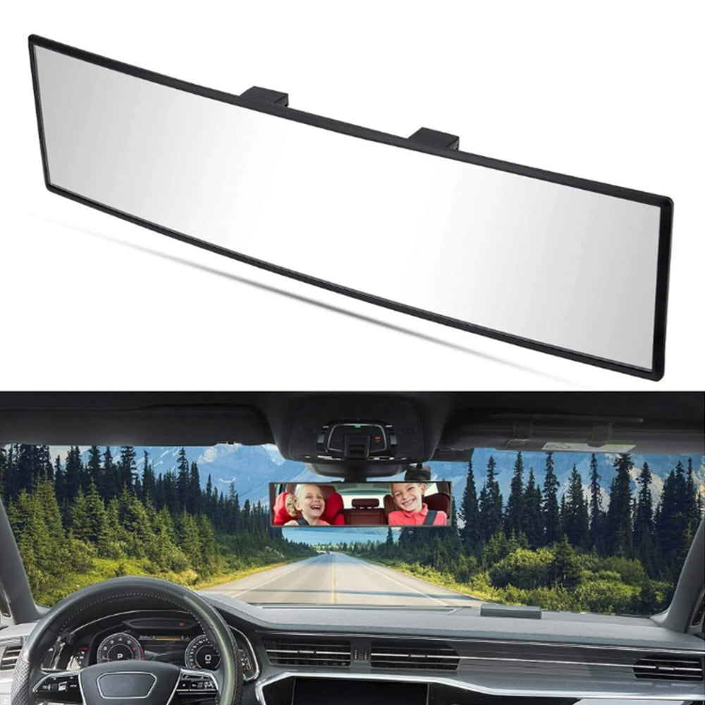 Rear View Mirror For Car Interior Wide Angle Clip On Convex Panoramic ...