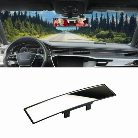 Rear View Mirror,Interior Clip-on Panoramic Trapezoid Rear View Mirror for Car,Reduce Blind Spot,11.8 Inch Universal Use Car Panoramic Rearview Mirrors for Cars,SUVs,Trucks,Vehicles