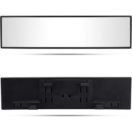 Rear View Mirror Interior Universal 11.81 Inch Panoramic Convex Clip-on Wide Angle Inside Rearview Mirror to Reduce Blind Spot Effectively for Car SUV Trucks -Clear