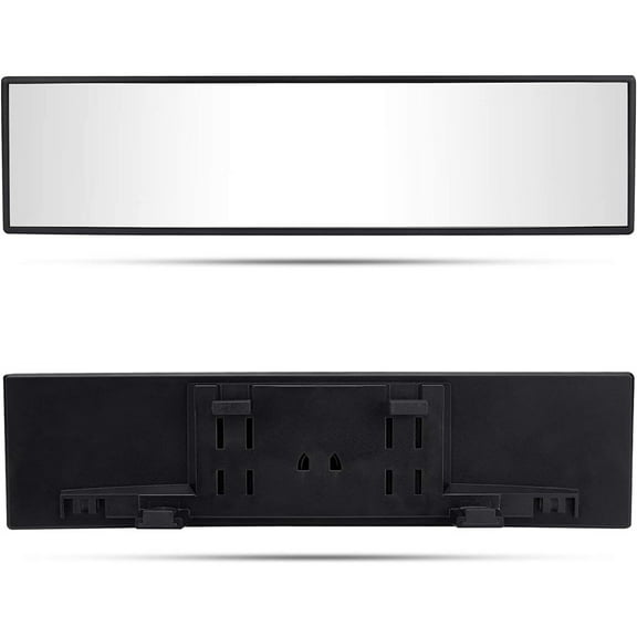 Rear View Mirror Interior Universal 11.81 Inch Panoramic Convex Clip-on Wide Angle Inside Rearview Mirror to Reduce Blind Spot Effectively for Car SUV Trucks -Clear