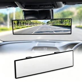 Rear View Mirror, Panoramic Convex Rearview Mirror, Wide Angle Rear View Mirror to Reduce Blind Spot Effectively for Car SUV Trucks, Anti-Fog and Anti-Glare