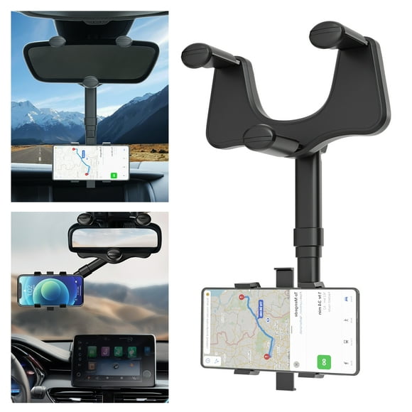 Cell Phone Holder Rear View Mirror