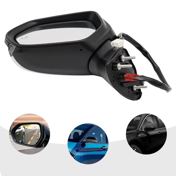Rear View Mirror, For Toyota Camry 2018-2023, Direct Replacement Fully Compatible, Blind Spot Monitoring, Adjustable Angle, Heated Rear View Mirror, OE 87940-06A20 (Driver Side)