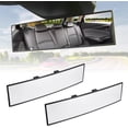 thumbnail image 1 of Rear View Mirror, Universal 11.81 Inch 2 Pack Panoramic Convex Rearview Mirror, Interior Clip-on Wide Angle Rear View Mirror to Reduce Blind Spot Effectively for Car SUV Trucks - Clear, 1 of 12