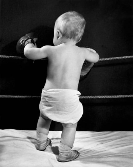 Rear View Of A Baby